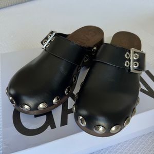 Never worn GANNI Studded Flatform Clogs